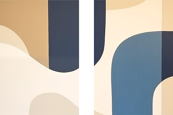 Abstract shapes in calming colors