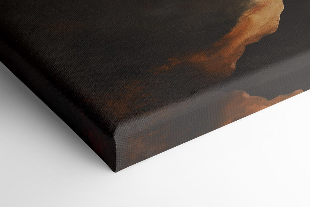 Mountain range with smoke
