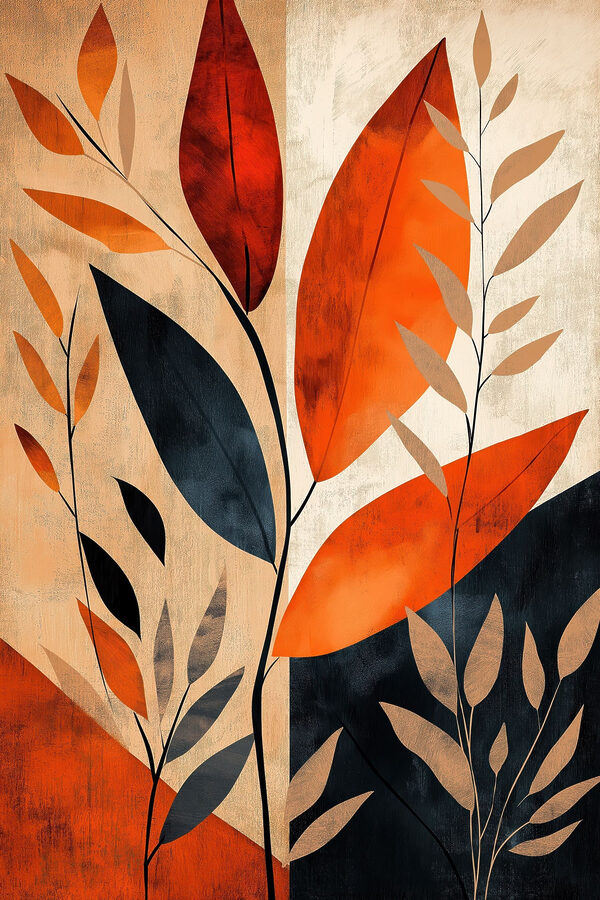 Painting of leaves and branches Painting of leaves and branches