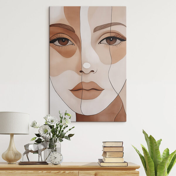 - Artistic representation of a unique face - Artistic representation of a unique face