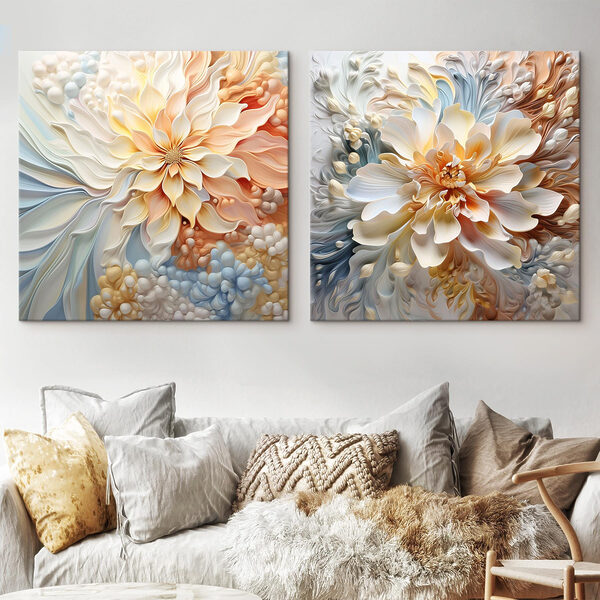 Elegant floral designs in soft hues
