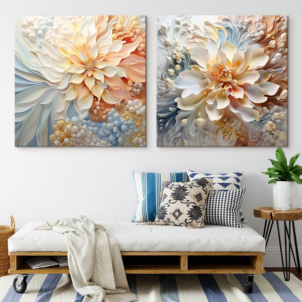 Elegant floral designs in soft hues
