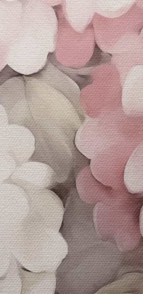 Painting of flowers on a white background