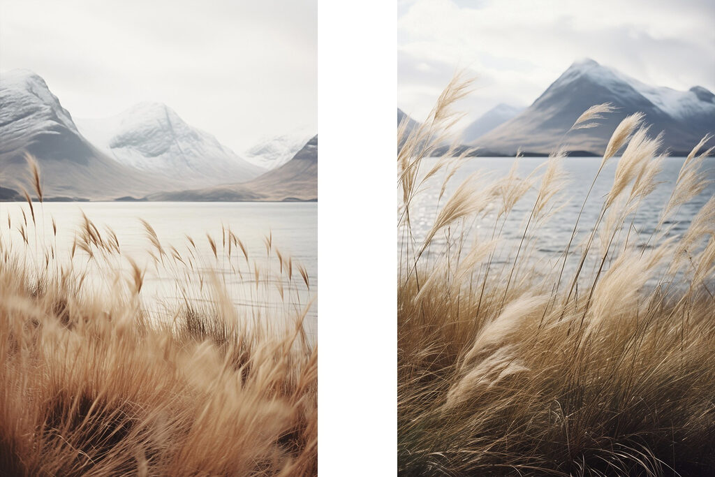 Gentle waves meet golden grasses Gentle waves meet golden grasses