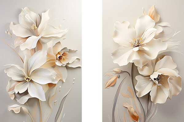 Blossoms in soft, calming hues