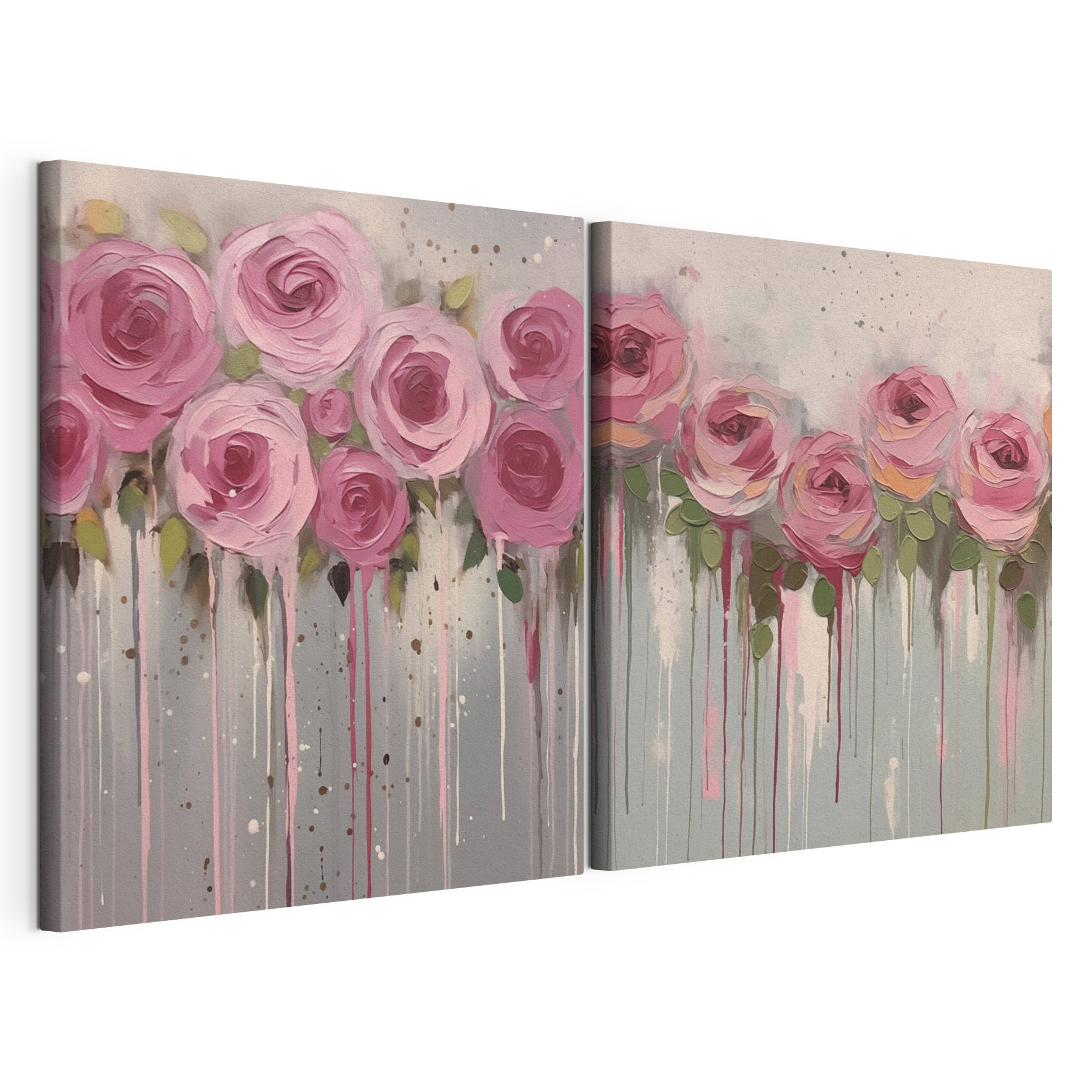 Painting of pink flowers