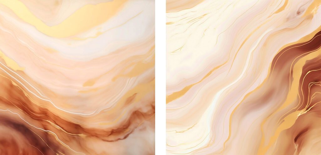 Flowing patterns in warm colors