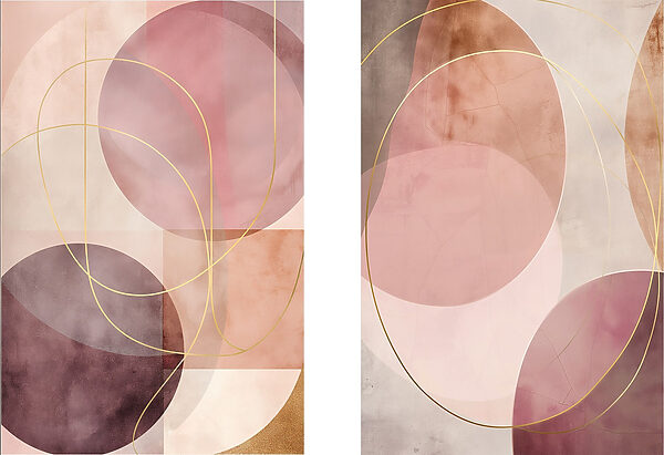 Geometric shapes in warm hues Geometric shapes in warm hues