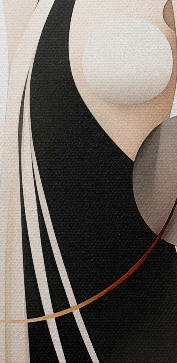Collage of a woman in a black dress