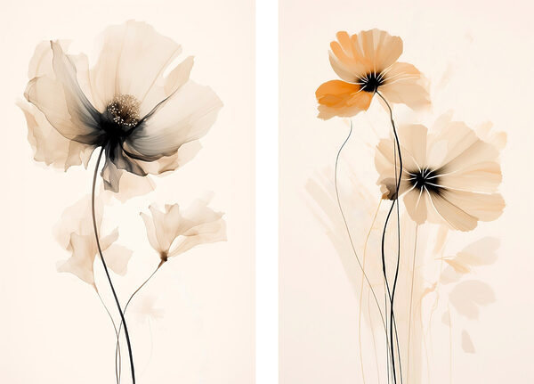 Delicate blooms in soft hues Delicate blooms in soft hues