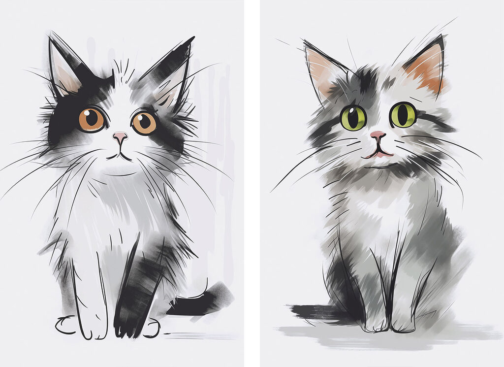 Cat drawing of a cat Cat drawing of a cat