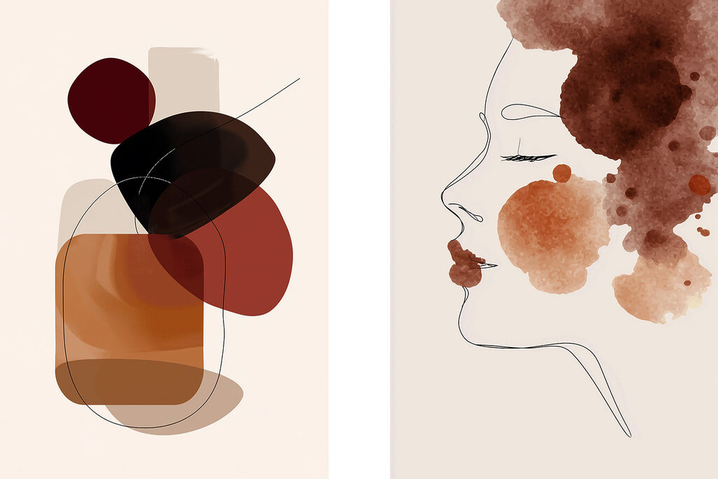 Abstract art showcasing natural forms