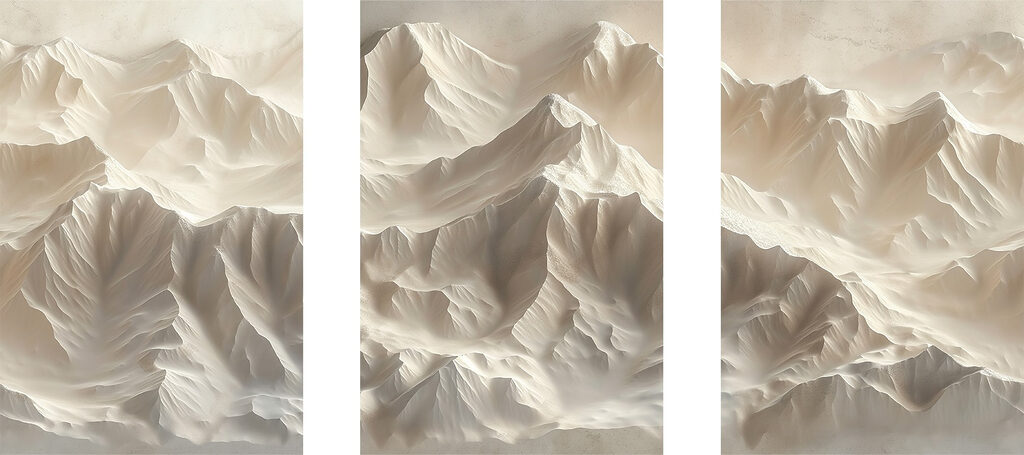 Group of mountains with snow