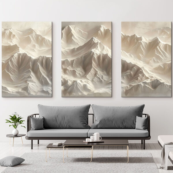 Group of mountains with snow