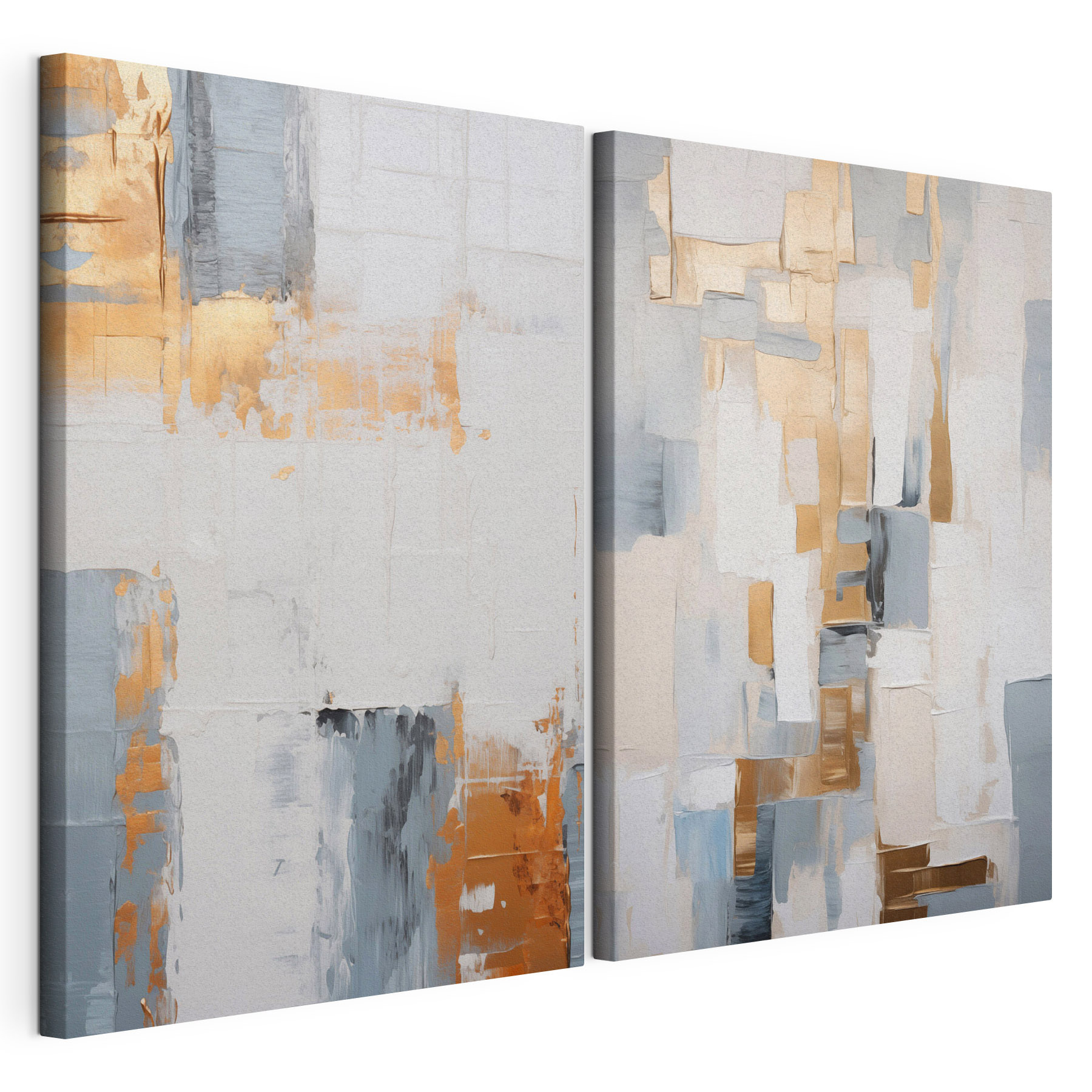 Two paintings of different colors