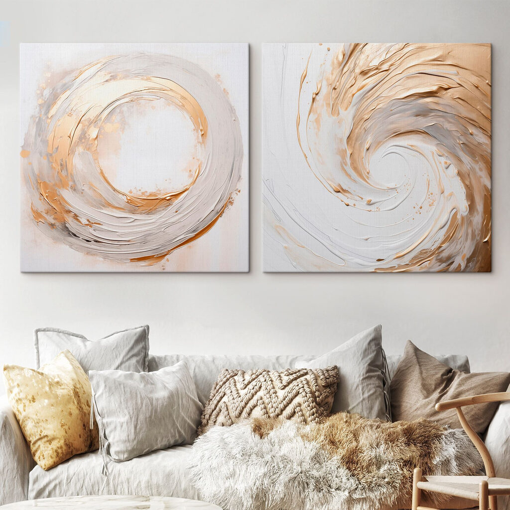 Dynamic swirls of creamy color