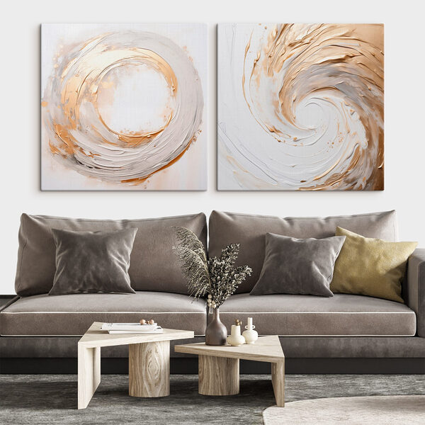 Dynamic swirls of creamy color