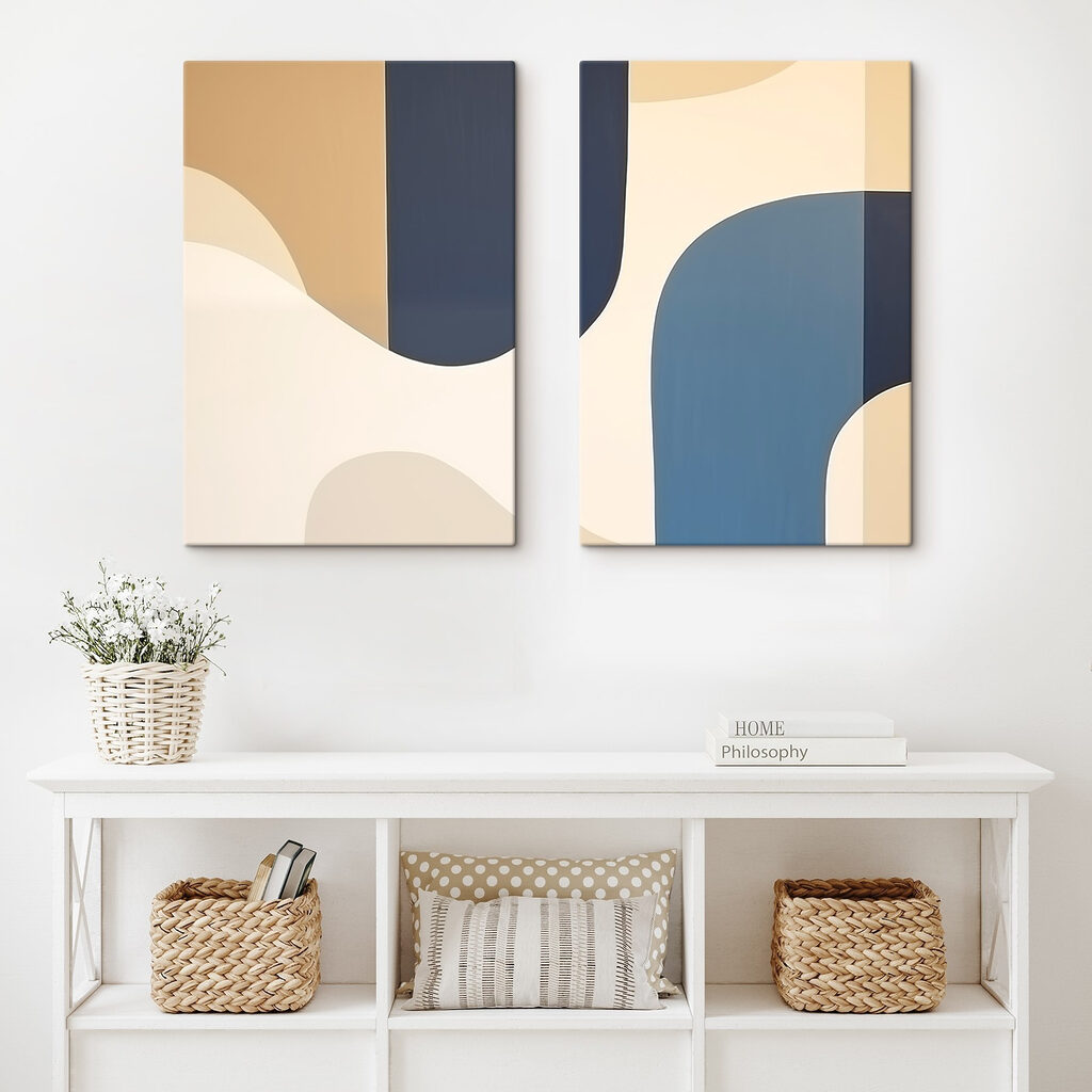 Abstract shapes in calming colors