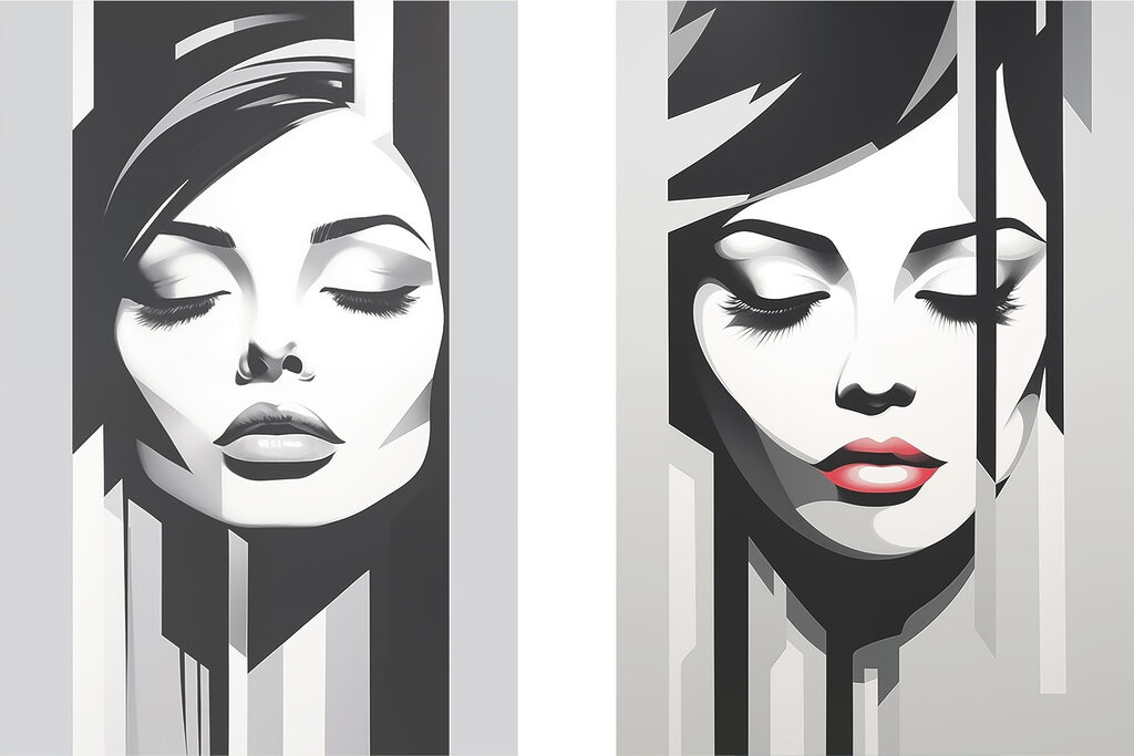 Dreamy portraits in striking contrast