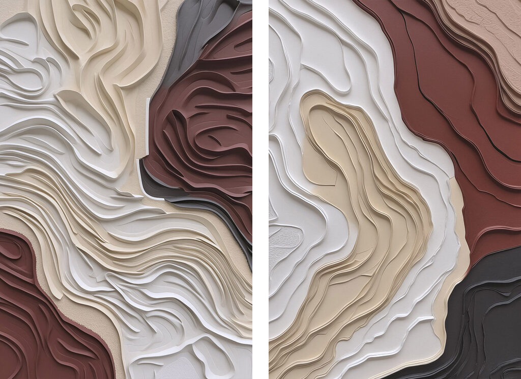 Organic shapes in subtle colors Organic shapes in subtle colors