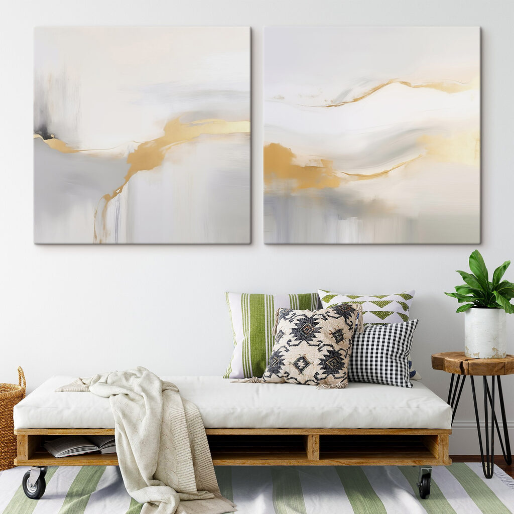 Soft hues with gentle flowing lines