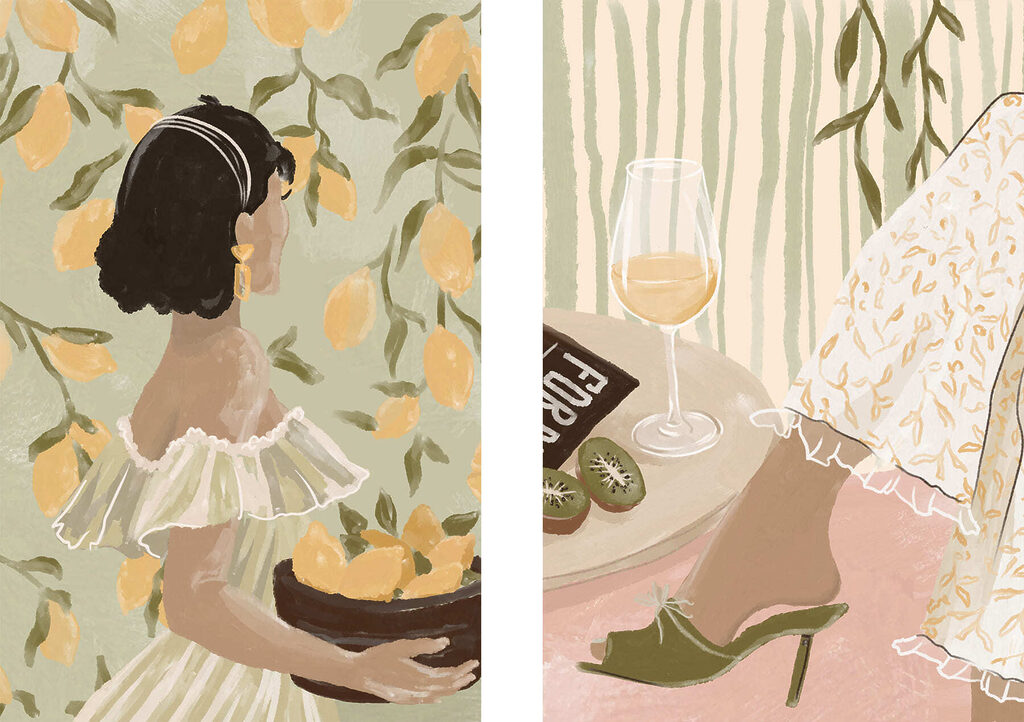 Woman holding a bowl of lemons Woman holding a bowl of lemons