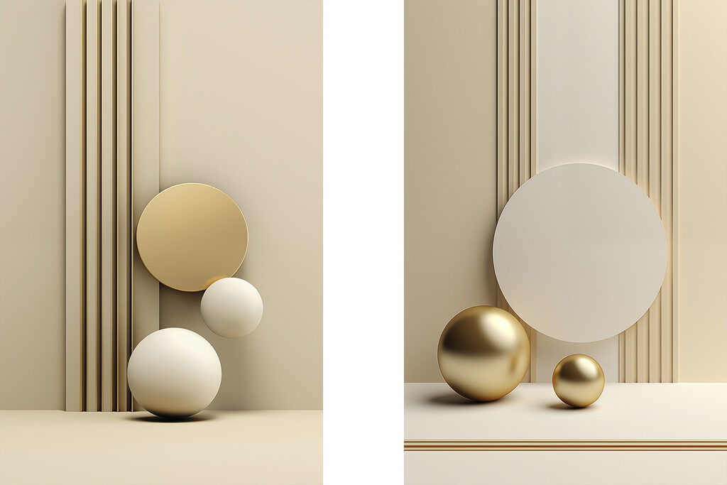 Dynamic shapes in neutral tones Dynamic shapes in neutral tones