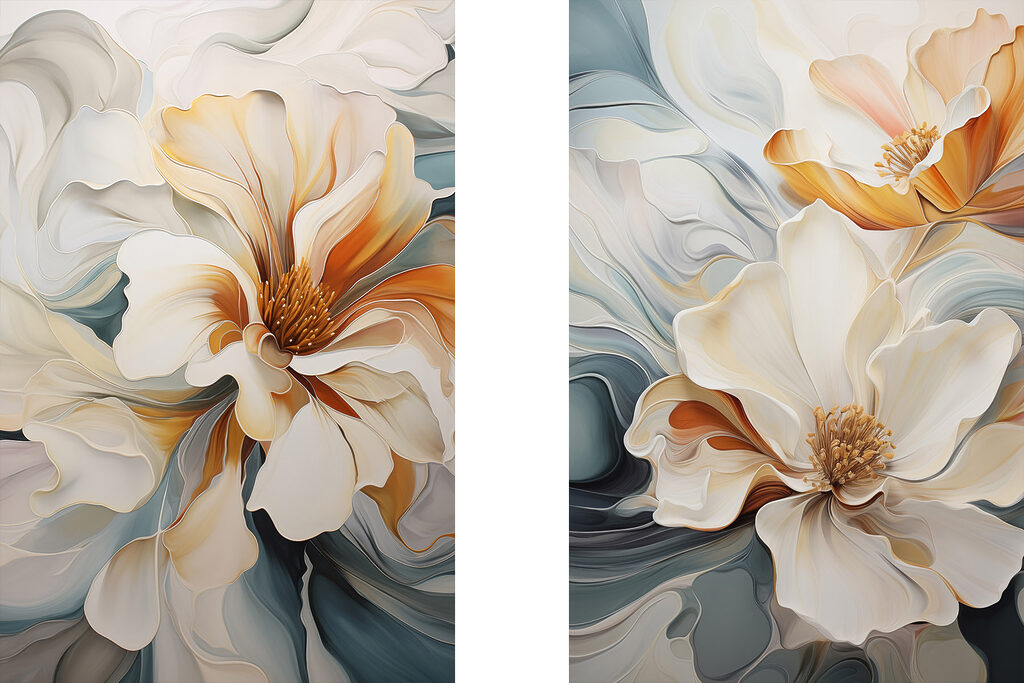 Flowing petals in soft hues Flowing petals in soft hues