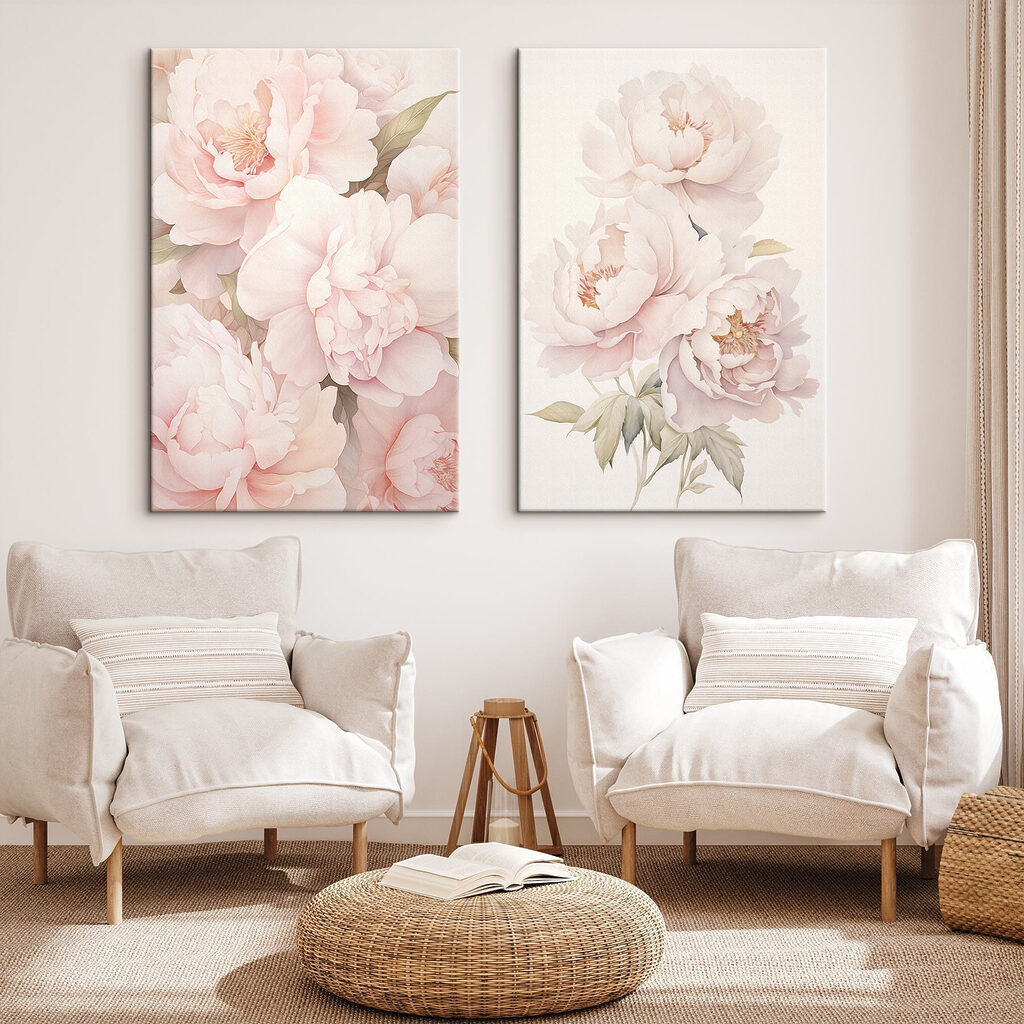 Soft blooms in gentle pastel hues