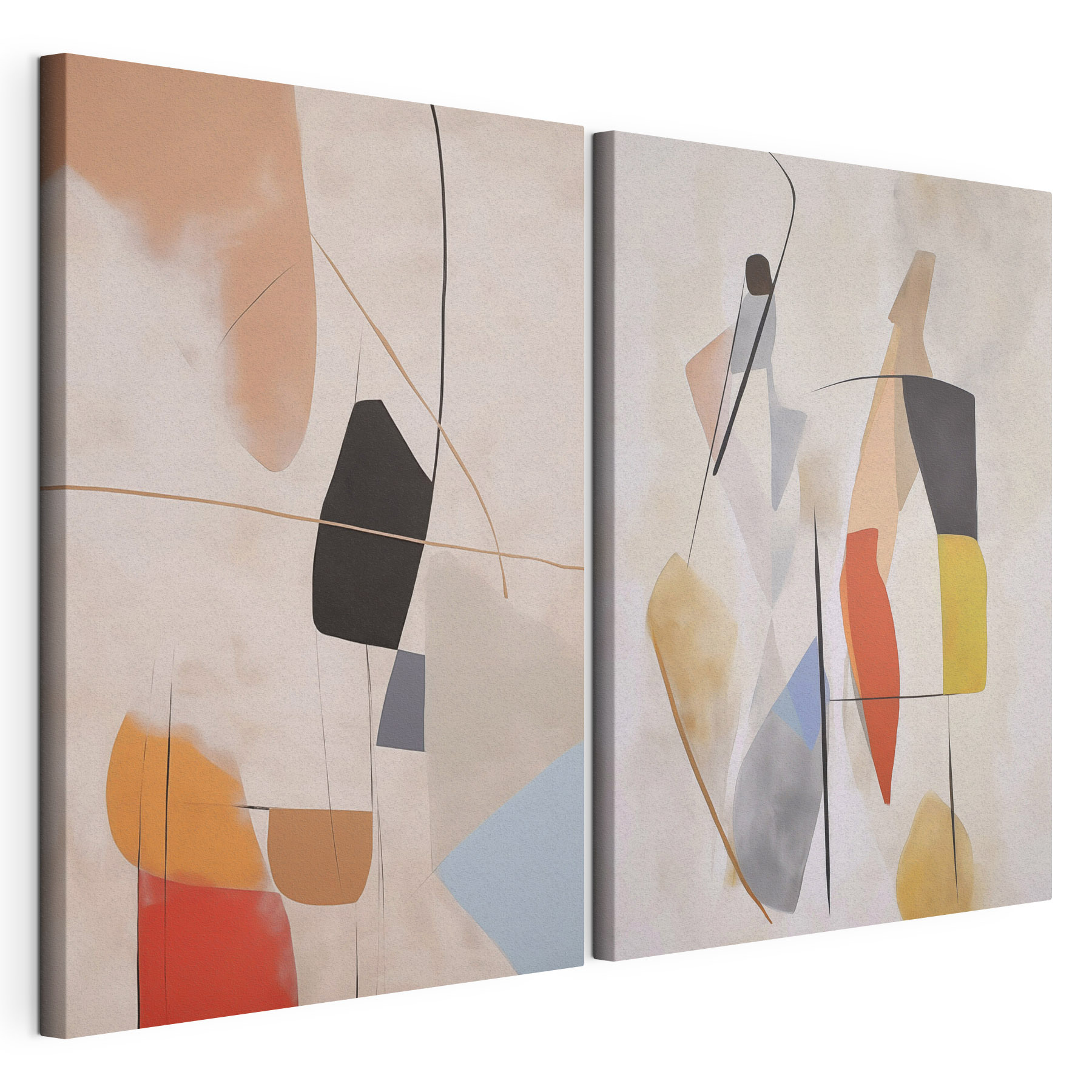 Collage of art on a wall