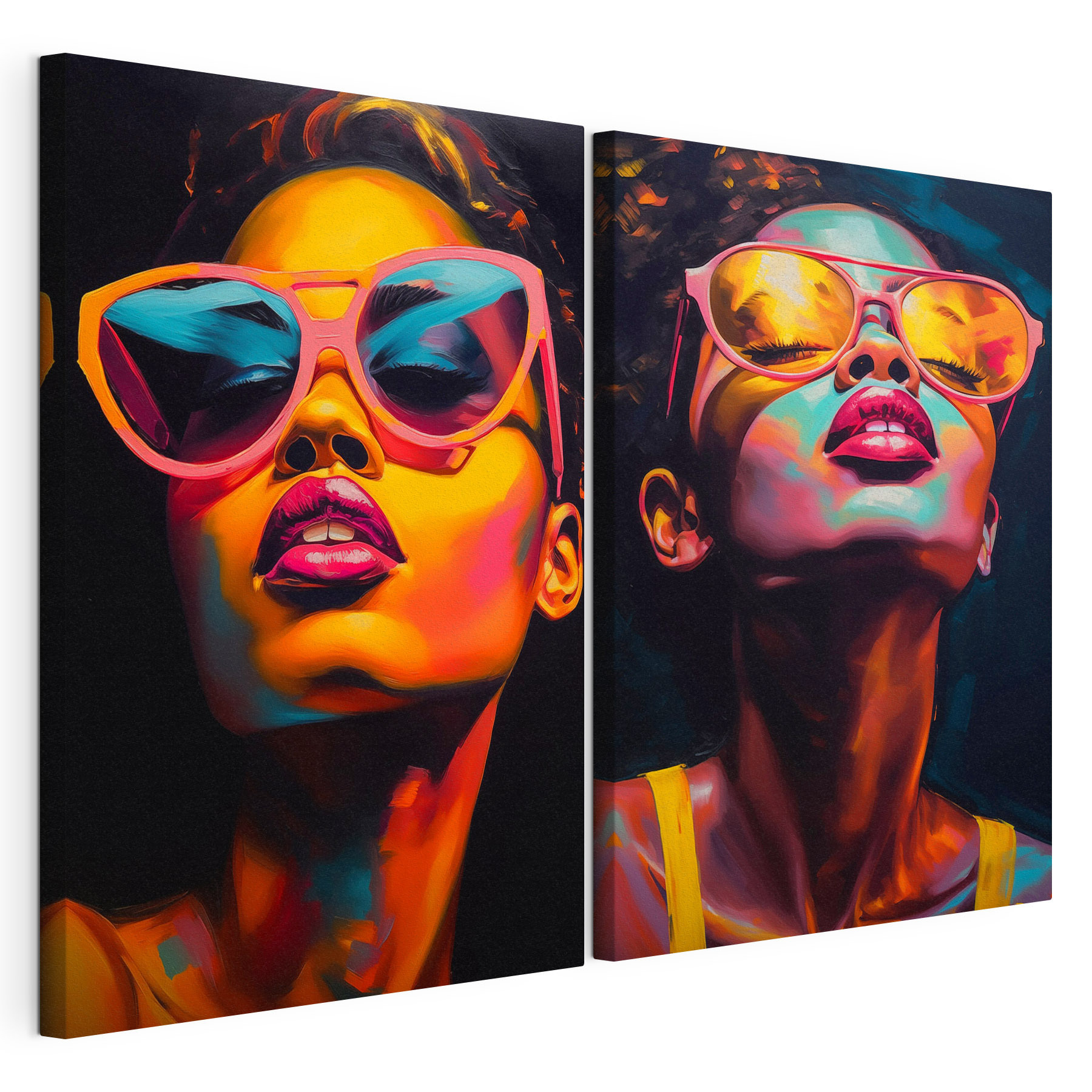 Woman with pink sunglasses
