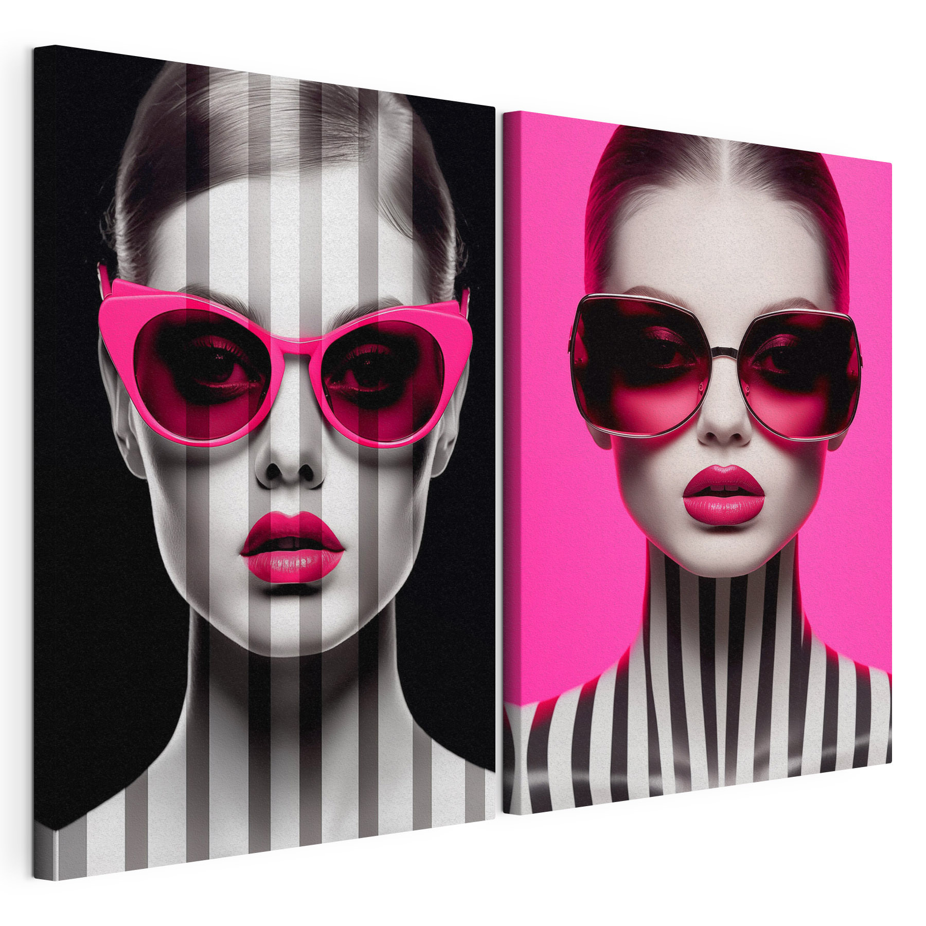 Woman with pink sunglasses