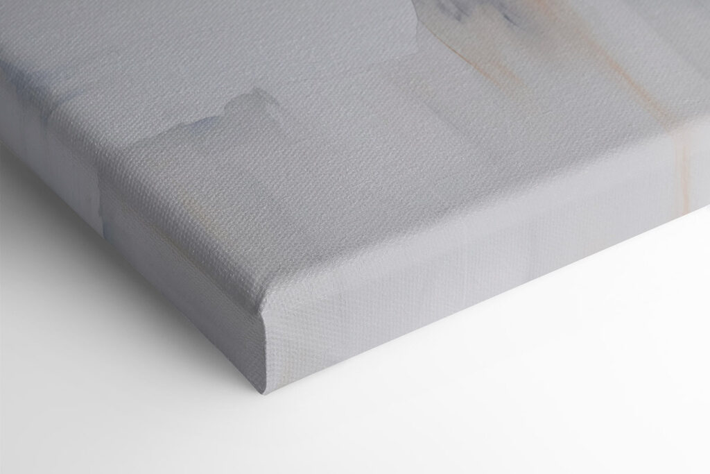 Two paintings of blue and white