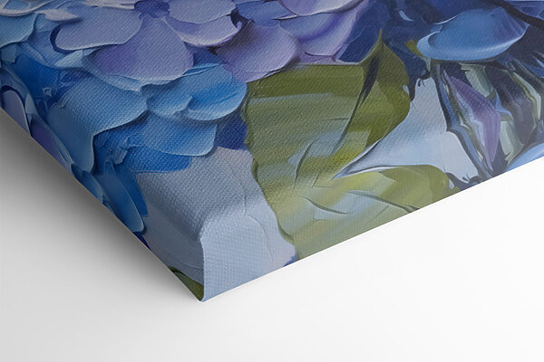 Painting of flowers on canvas