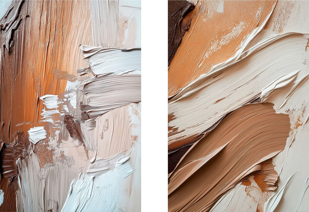 Unique strokes in warm colors