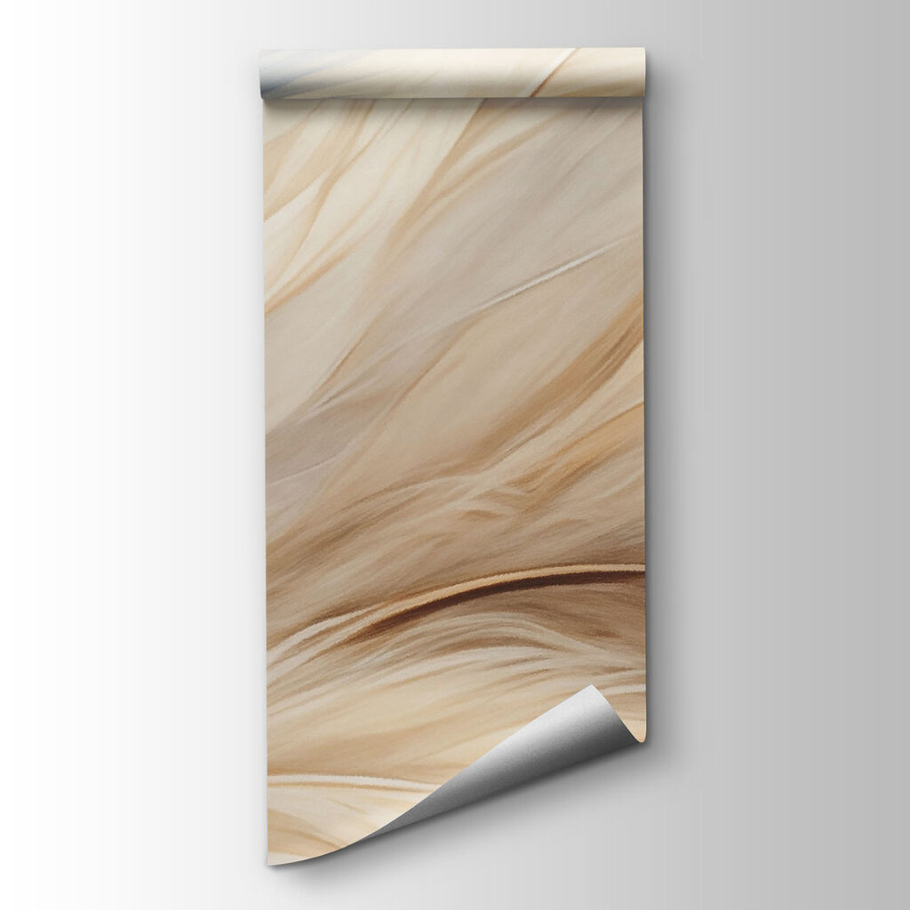 Soft, flowing feathers in warm tones Soft, flowing feathers in warm tones