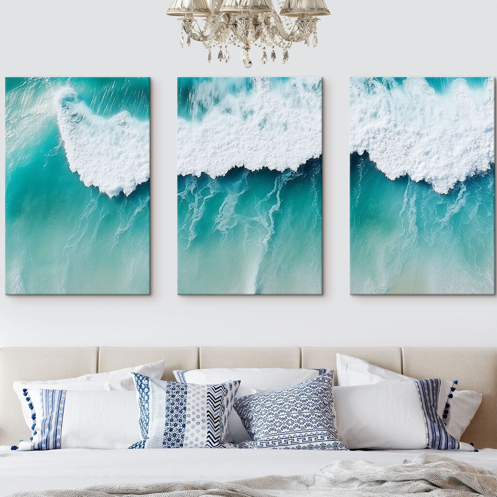 Waves dancing on turquoise waters