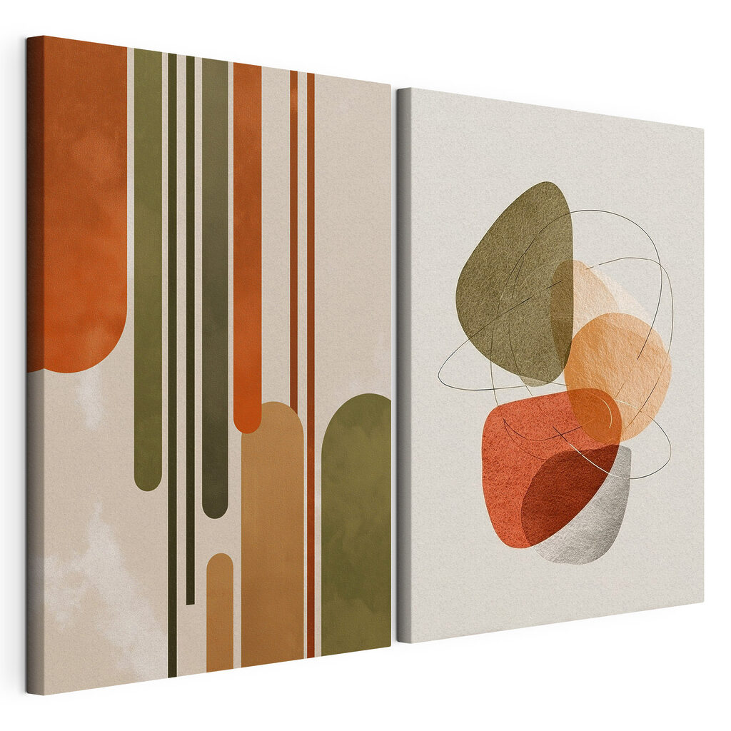 - Abstract forms in earthy tones - Abstract forms in earthy tones