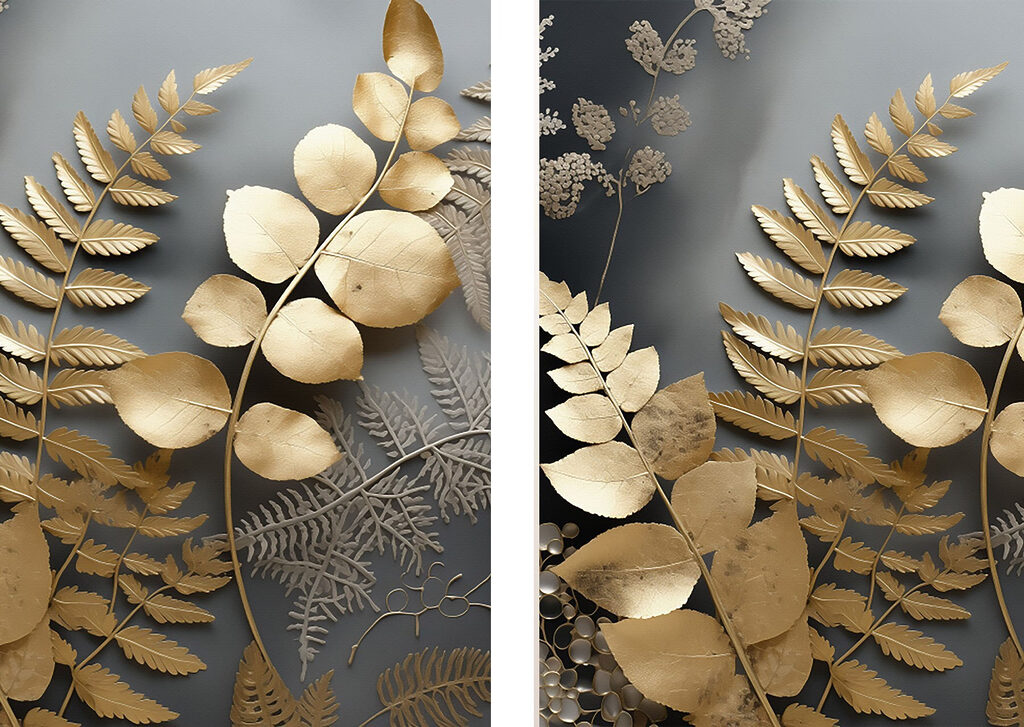 Delicate leaves in harmonious arrangement