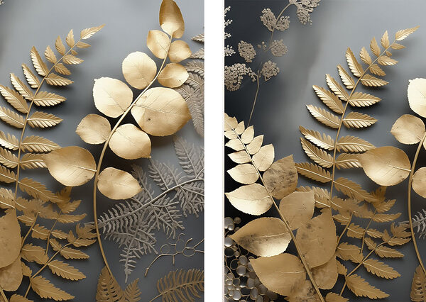 Delicate leaves in harmonious arrangement