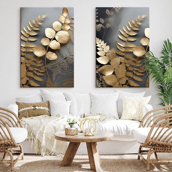 Delicate leaves in harmonious arrangement