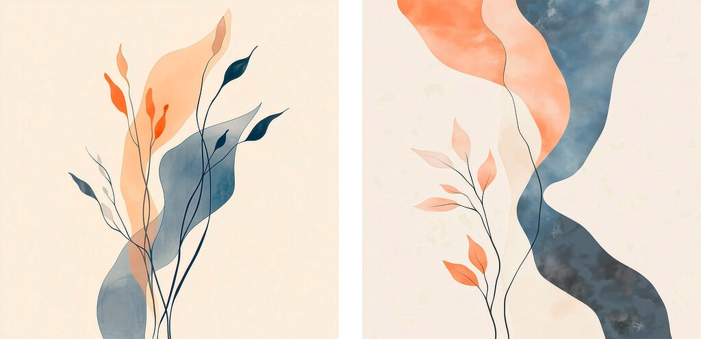 Gentle curves and warm hues combined Gentle curves and warm hues combined