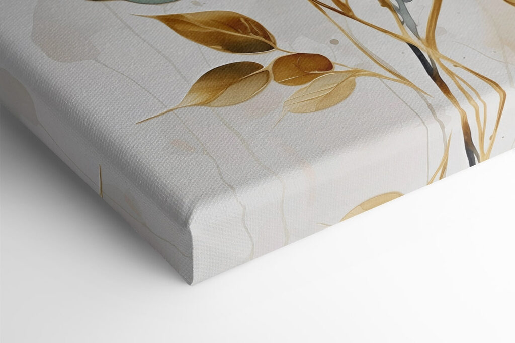 Painting of flowers and leaves