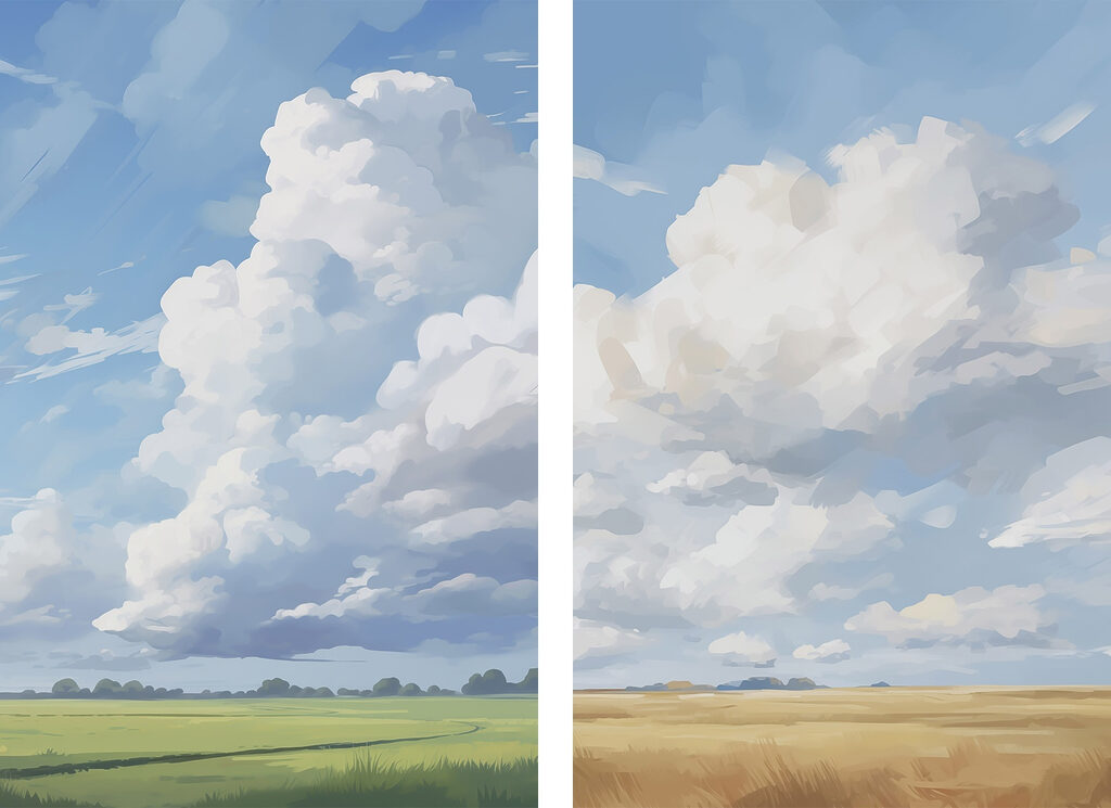 Comparison of a landscape