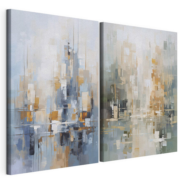 Painting of a city Painting of a city