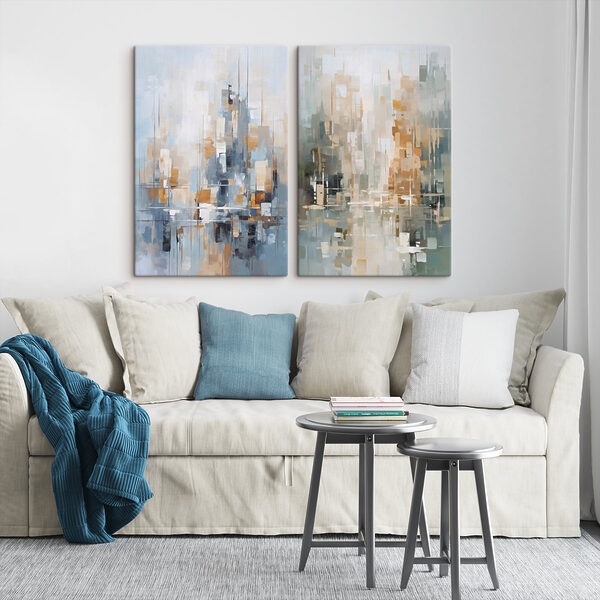 Painting of a city Painting of a city