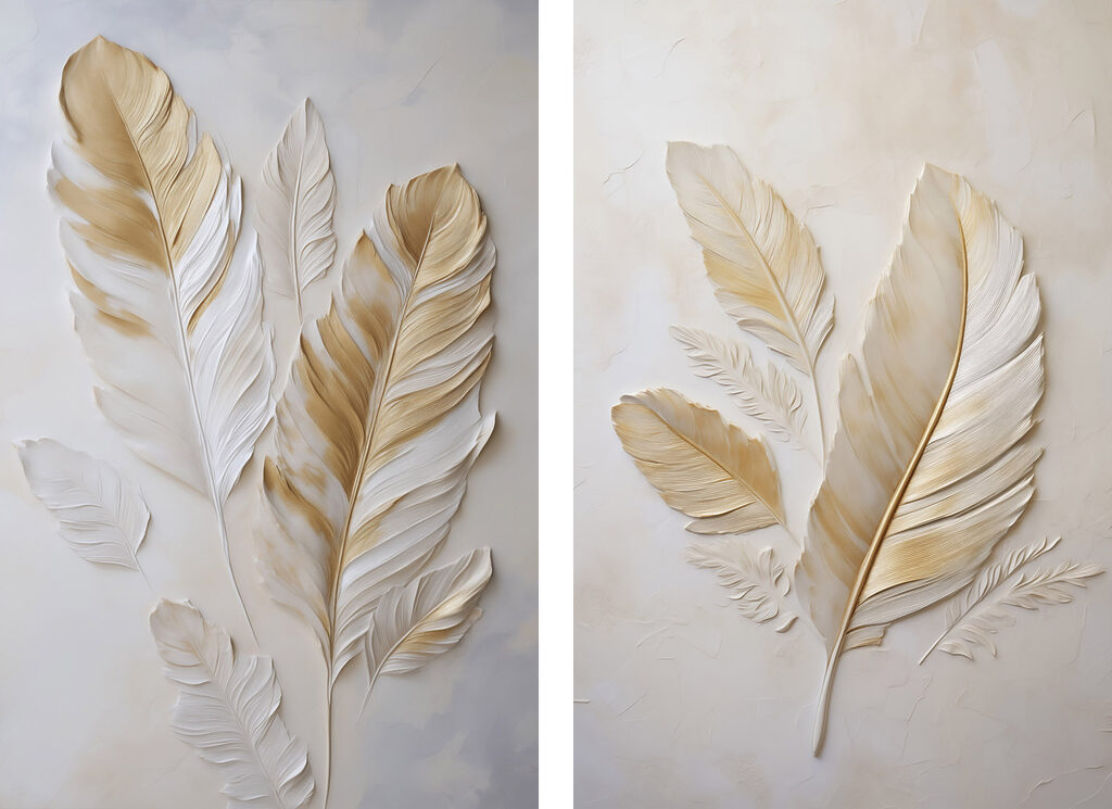 Elegant leaves in soft tones Elegant leaves in soft tones