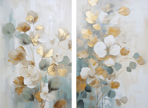 - Elegant floral composition with soft hues