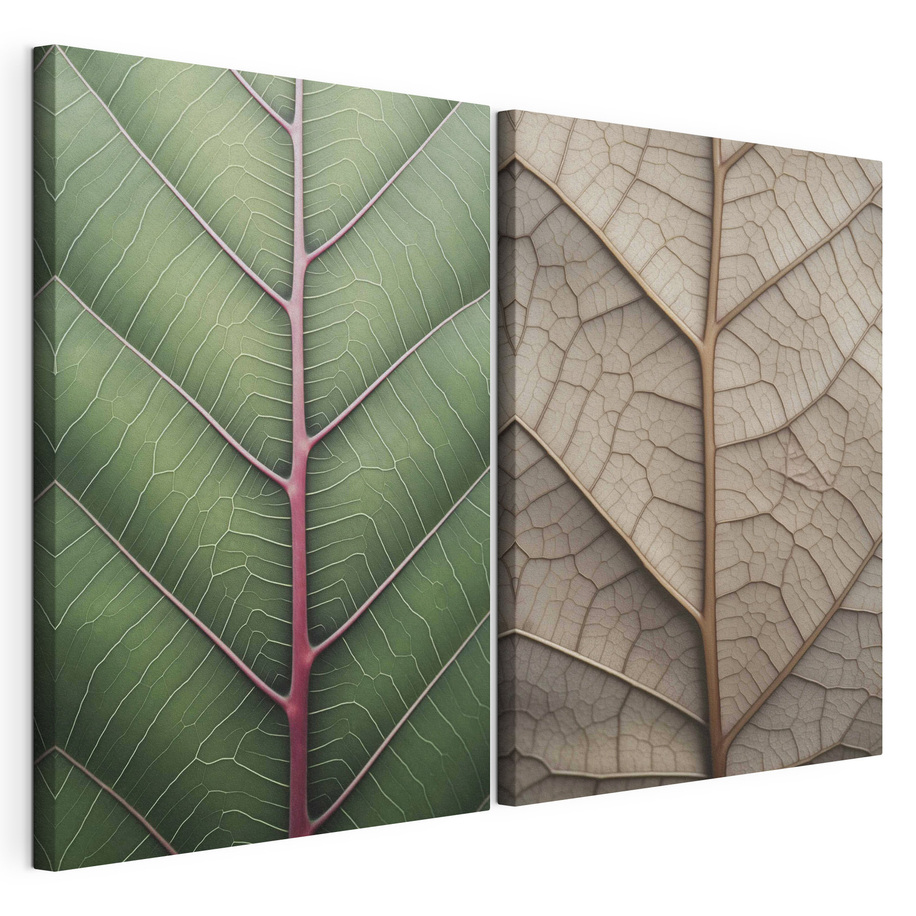 Vibrant leaves in contrasting colors