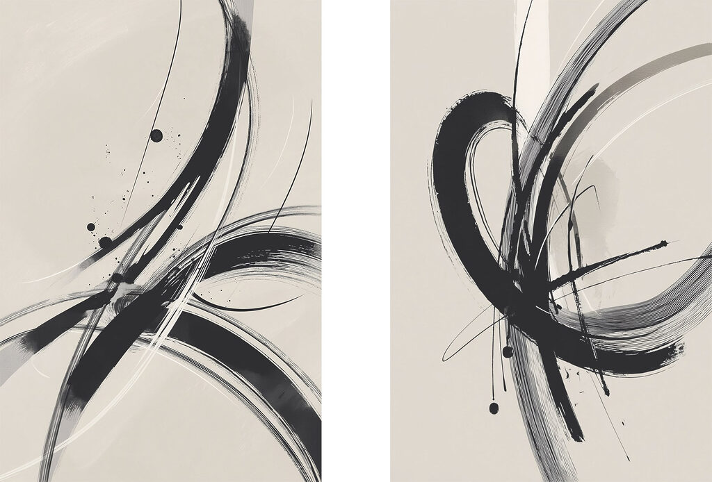 Black and white image of a swirly design Black and white image of a swirly design
